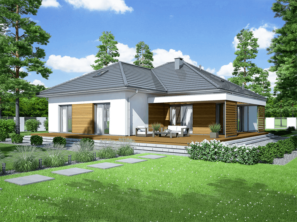 wizualizacja domu jednorodzinnego Kalwados modern