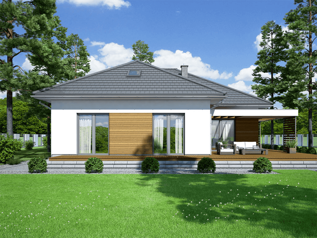 wizualizacja domu jednorodzinnego Kalwados modern