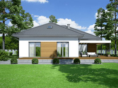 wizualizacja domu jednorodzinnego Kalwados modern