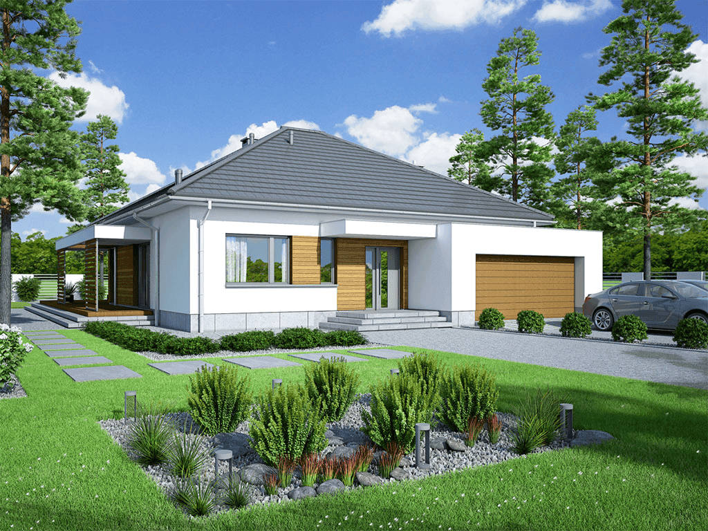 wizualizacja domu jednorodzinnego Kalwados modern