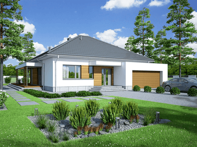 wizualizacja domu jednorodzinnego Kalwados modern