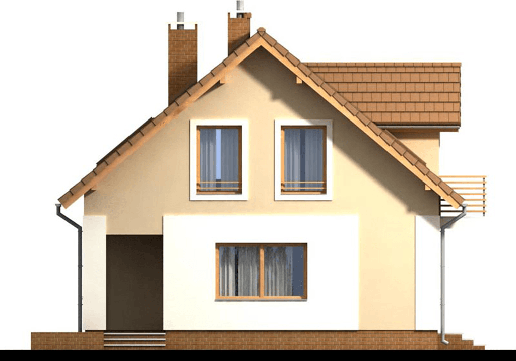 Elewacja lewa domu jednorodzinnego Kardamon 2