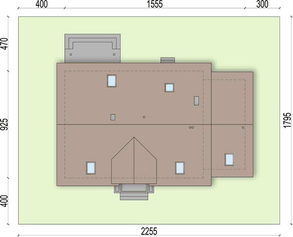 Rzut usytuowania domu jednorodzinnego Kardamon 3 G1 na działce