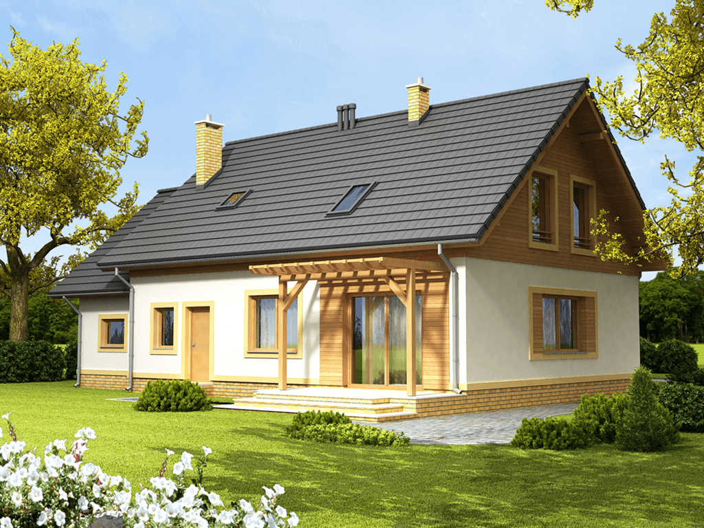 Wizualizacja domu jednorodzinnego Kardamon 3 G1