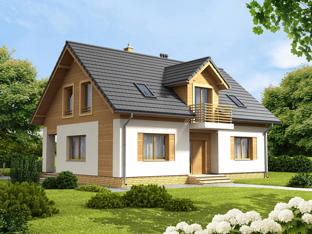 Wizualizacja domu jednorodzinnego Kardamon