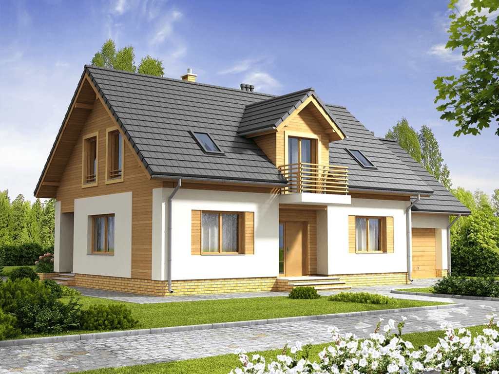 Wizualizacja domu jednorodzinnego Kardamon G1