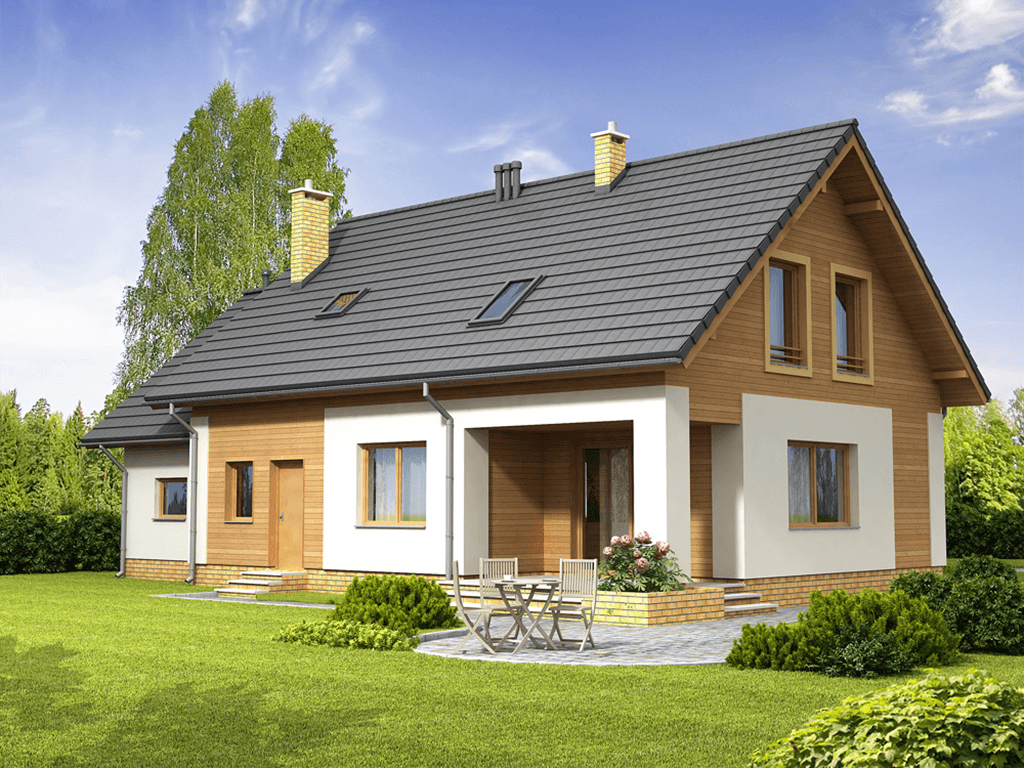 Wizualizacja domu jednorodzinnego Kardamon G1