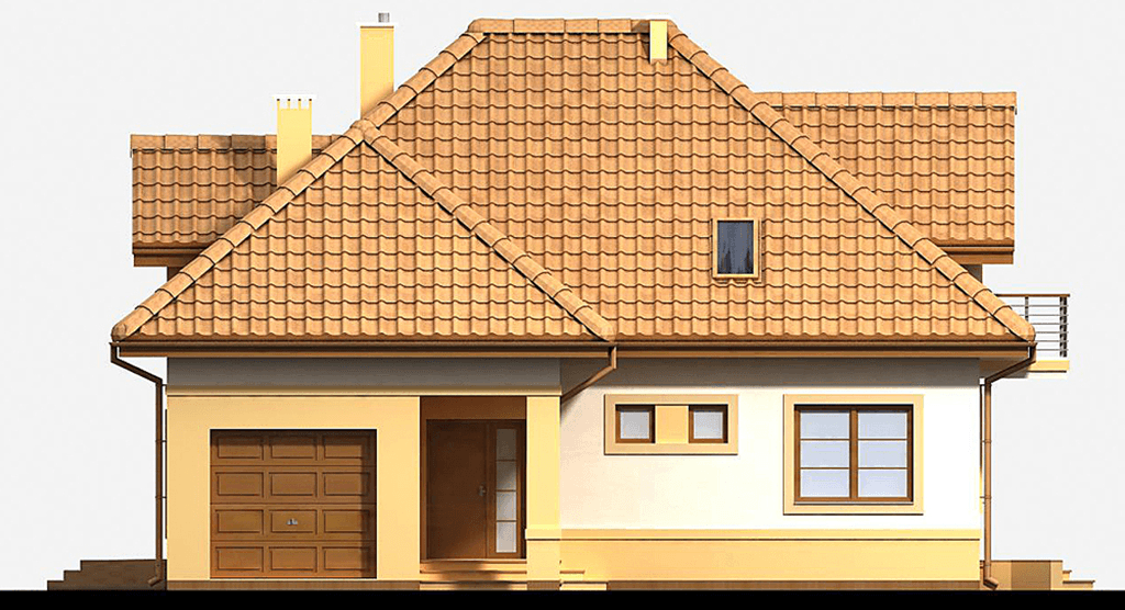 elewacja frontowa domu jednorodzinnego Karmel