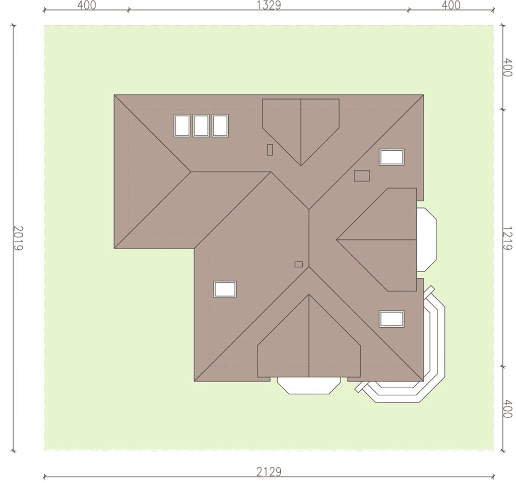 rzut usytuowania domu jednorodzinnego Karmel