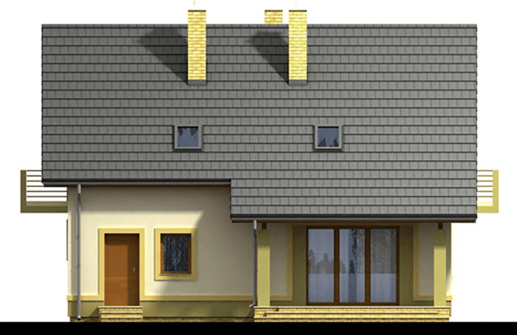 Elewacja tylna domu jednorodzinnego Kiwi 3