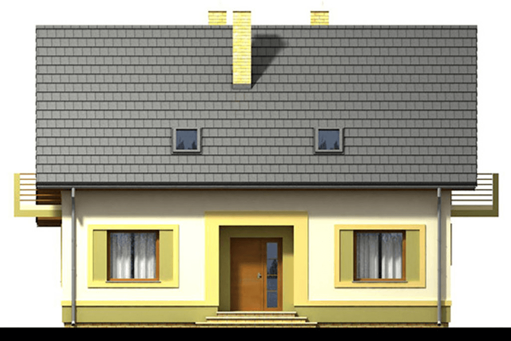 Elewacja frontowa domu jednorodzinnego Kiwi 3