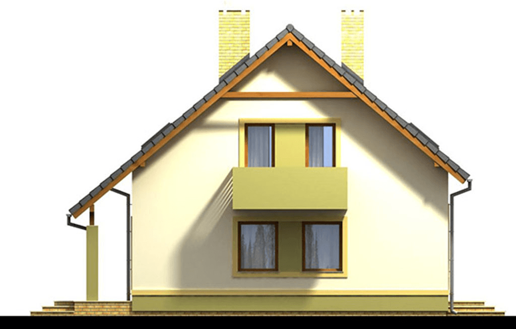 Elewacja lewa domu jednorodzinnego Kiwi 3