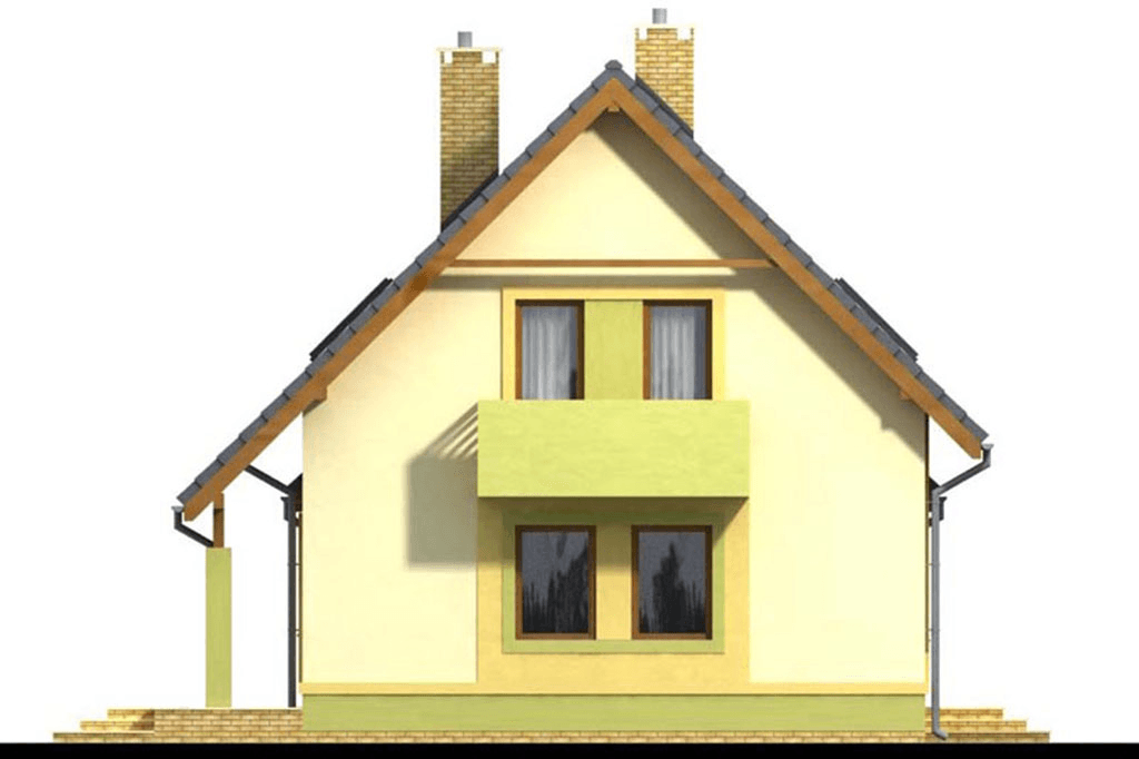 elewacja prawa domu jednorodzinnego Kiwi 2