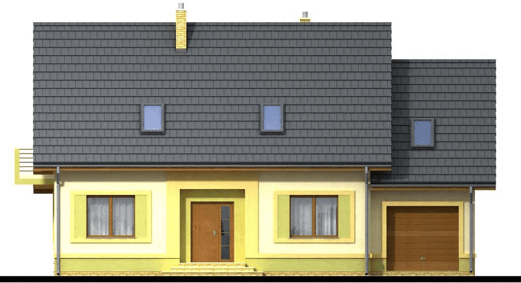 elewacja frontowa domu jednorodzinnego Kiwi 2