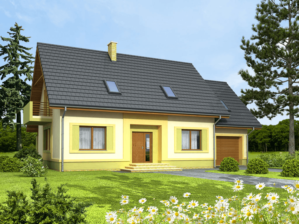 Wizualizacja domu jednorodzinnego Kiwi 2