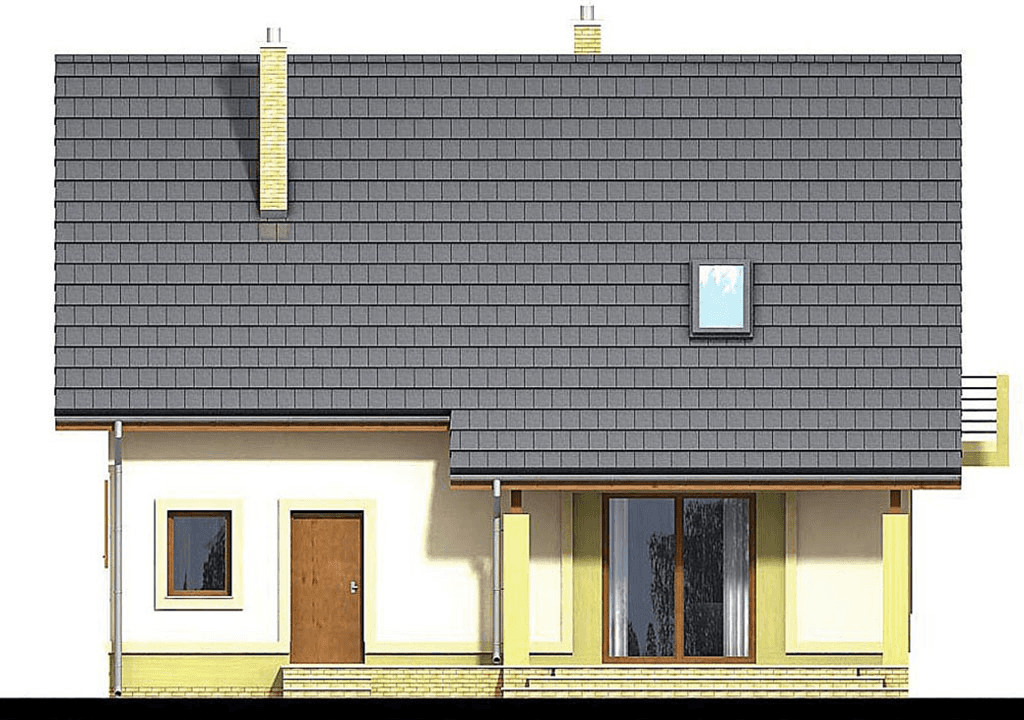elewacja tylna domu jednorodzinnego Kiwi