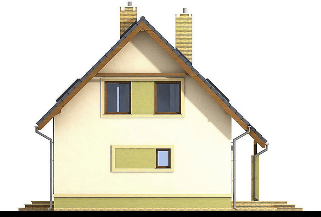 elewacja lewa domu jednorodzinnego Kiwi