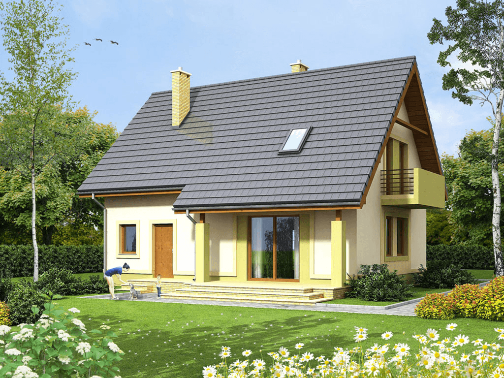 Wizualizacja domu jednorodzinnego Kiwi