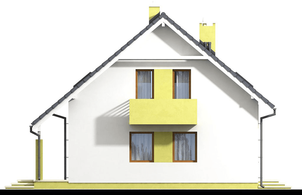 Elewacja lewa domu jednorodzinnego Kiwi 4