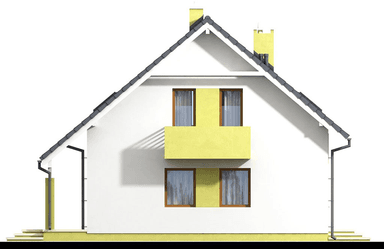 Elewacja lewa domu jednorodzinnego Kiwi 4