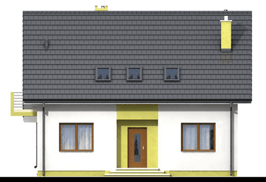 Elewacja frontowa domu jednorodzinnego Kiwi 4