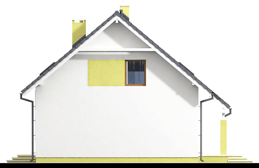 Elewacja prawa domu jednorodzinnego Kiwi 4