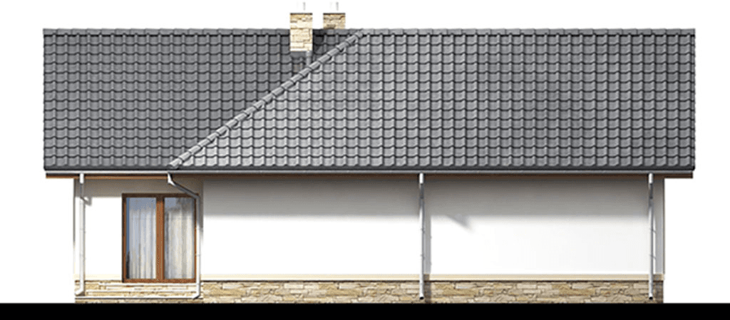 elewacja lewa domu jednorodzinnego Kokos