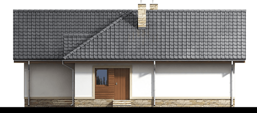 elewacja prawa domu jednorodzinnego Sezam 4