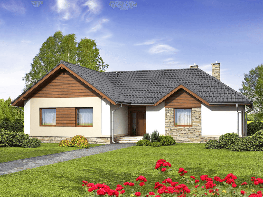 Wizualizacja domu jednorodzinnego Kokos