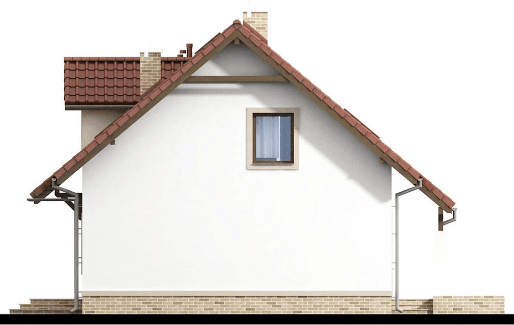 Elewacja tylna domu jednorodzinnego Kornetto