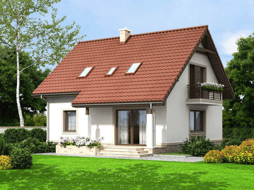 Wizualizacja domu jednorodzinnego Kornetto