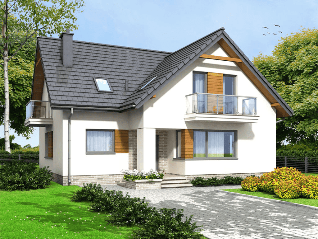 Wizualizacja domu jednorodzinnego Kortado