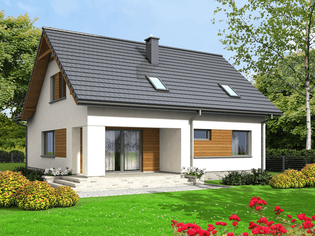 Wizualizacja domu jednorodzinnego Kortado