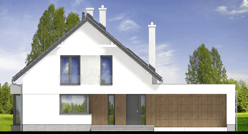 Elewacja frontowa domu jednorodzinnego Leonardo