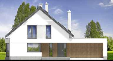 Elewacja frontowa domu jednorodzinnego Leonardo