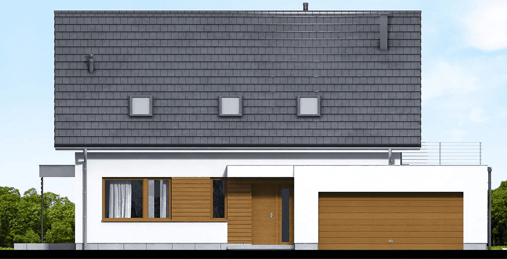 elewacja frontowa domu jednorodzinnego Liberica s2