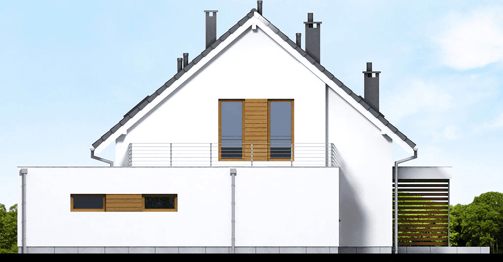 elewacja lewa domu jednorodzinnego Liberica s2