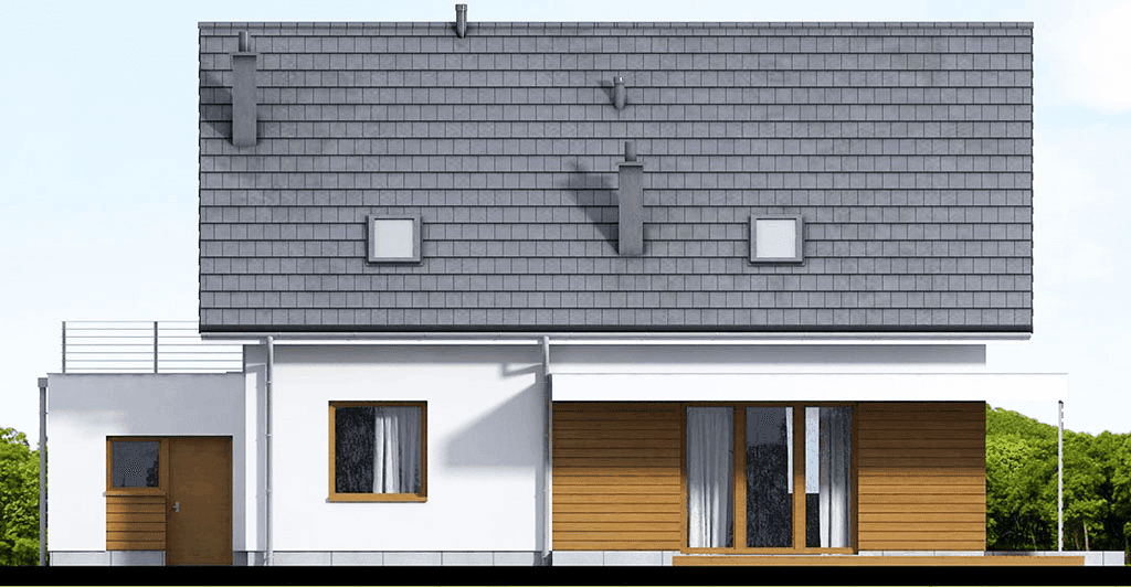 elewacja tylna domu jednorodzinnego Liberica s2