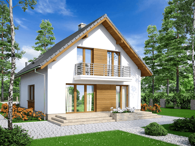 Wizualizacja domu jednorodzinnego Lungo 2