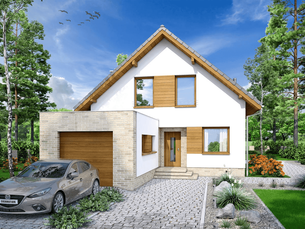 Wizualizacja domu jednorodzinnego Lungo 2