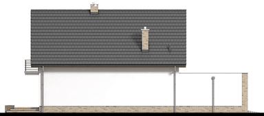 elewacja lewa domu jednorodzinnego Lungo