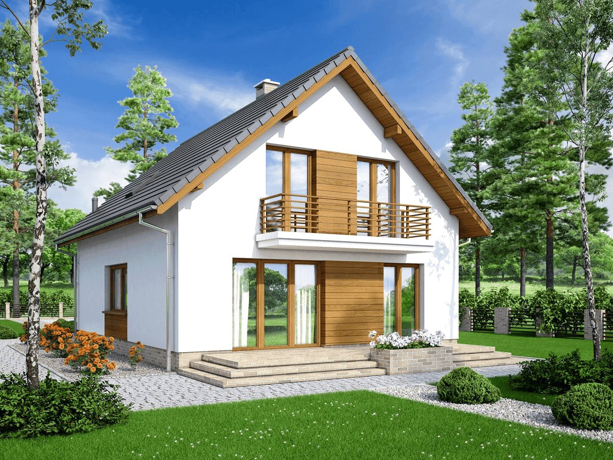 wizualizacja domu jednorodzinnego Lungo