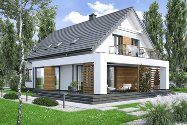 Wizualizacja domu jednorodzinnego Lungo 3 modern s2