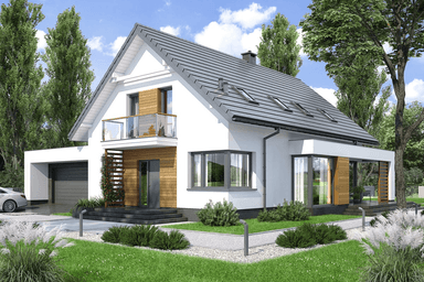 Wizualizacja domu jednorodzinnego Lungo 3 modern s2