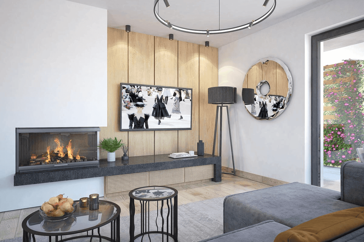 Wizualizacja domu jednorodzinnego Lungo 3 modern s2