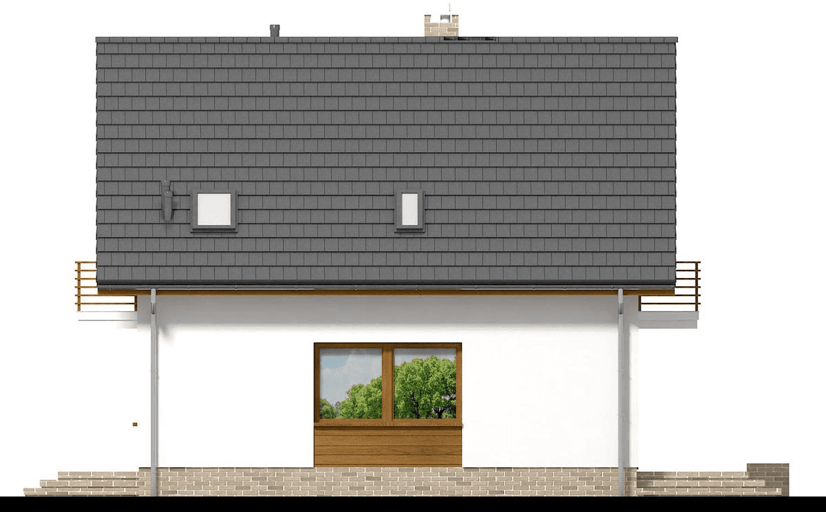 elewacja lewa domu jednorodzinnego Lungo 4