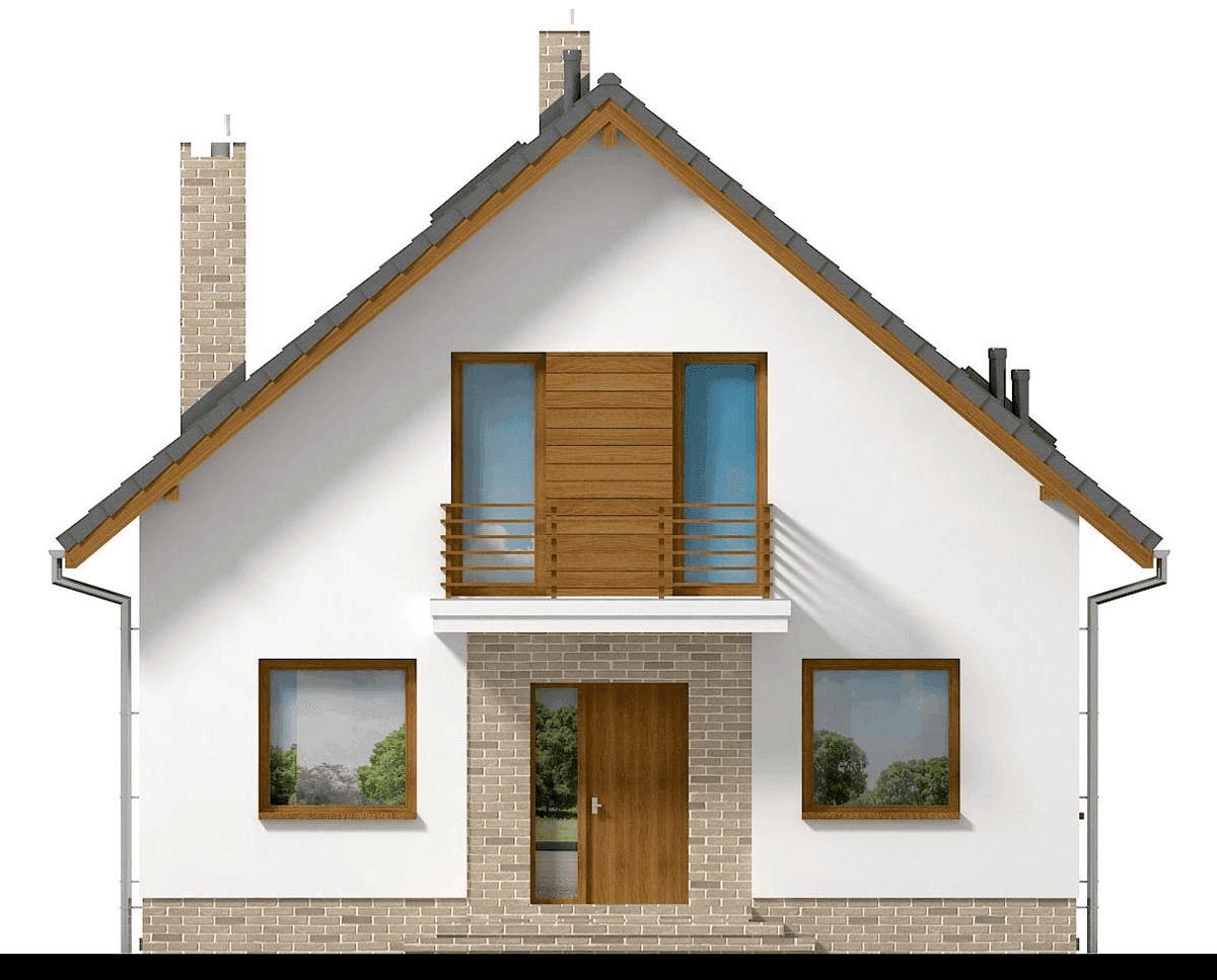 elewacja frontowa domu jednorodzinnego Lungo 4