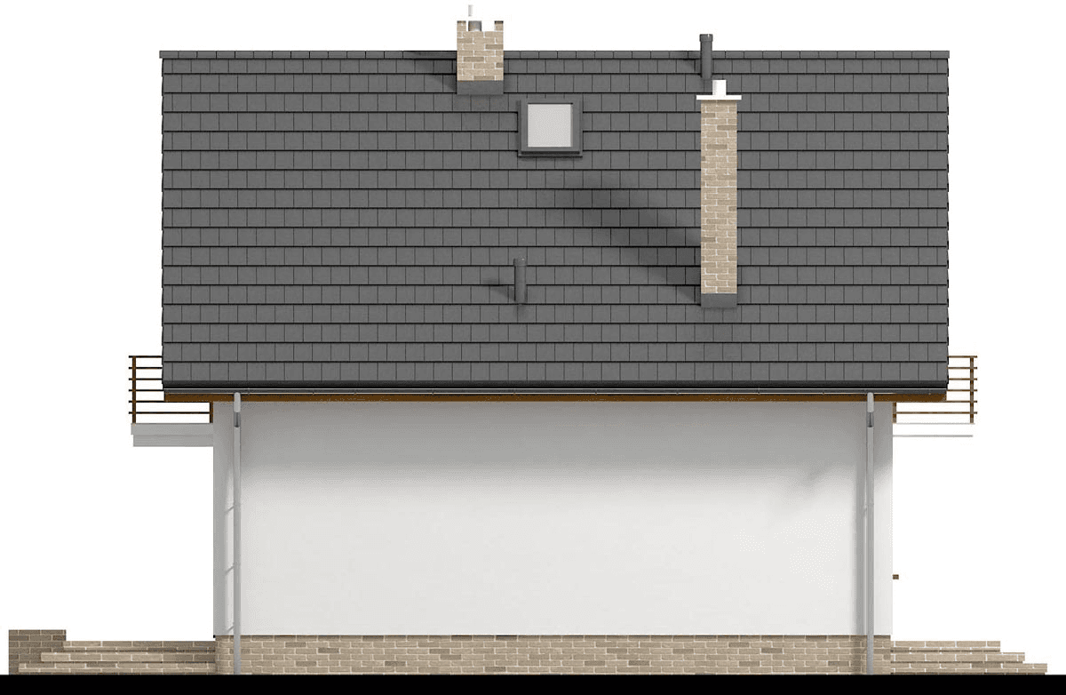 elewacja prawa domu jednorodzinnegoLungo 4