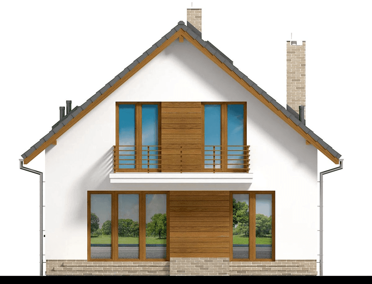 elewacja tylna domu jednorodzinnego Lungo 4