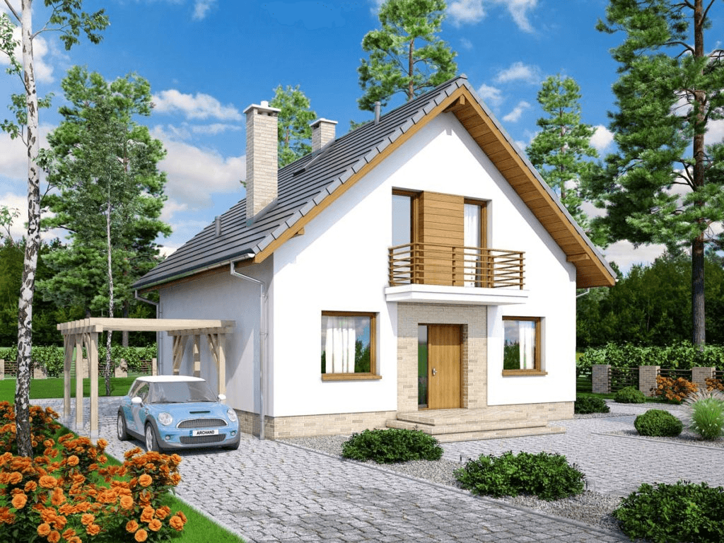 wizualizacja domu jednorodzinnego Lungo 4